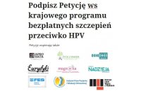 HPV - petycja do Ministerstwa Zdrowia